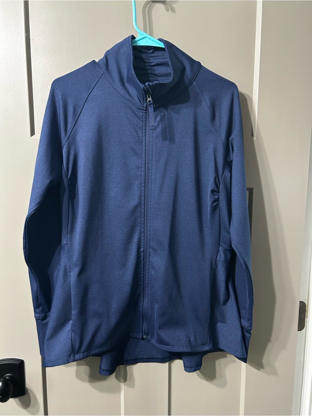 Gaiam yoga Women's Navy Full-Zip Performance Jacket